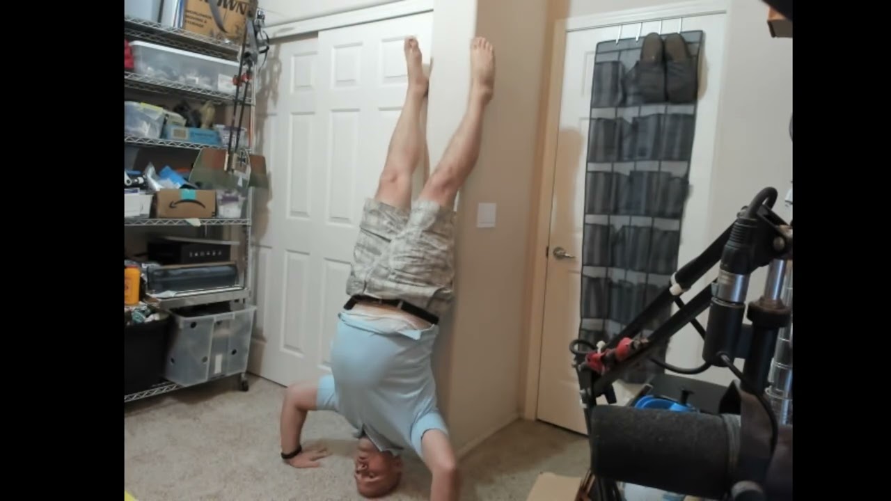 My first wall push-up in YEARS!