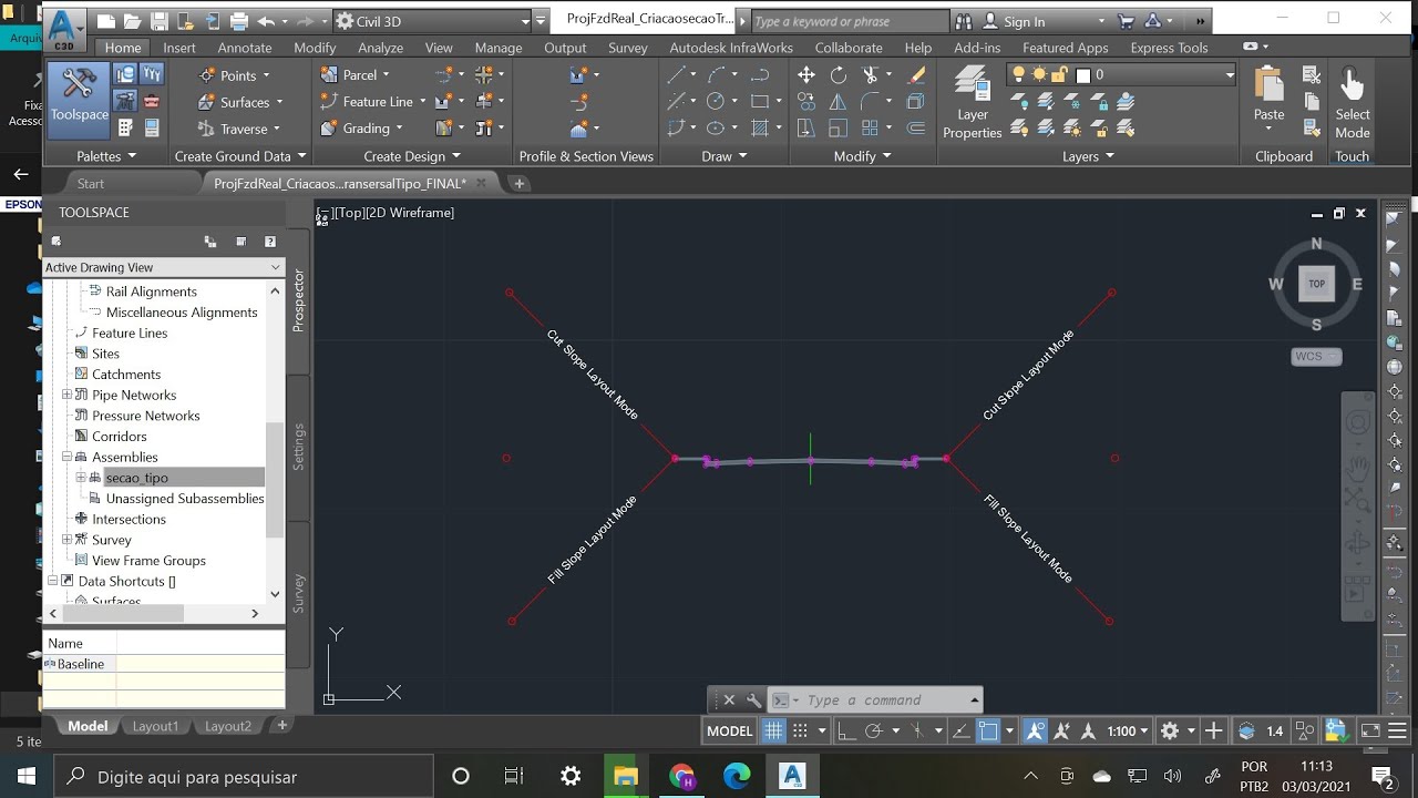 IAE II C3D - VeideoAula08 - Criação e edição de seção transversal tipo