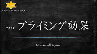 西田弘次 １分間講座 Vol.29「プライミング効果」