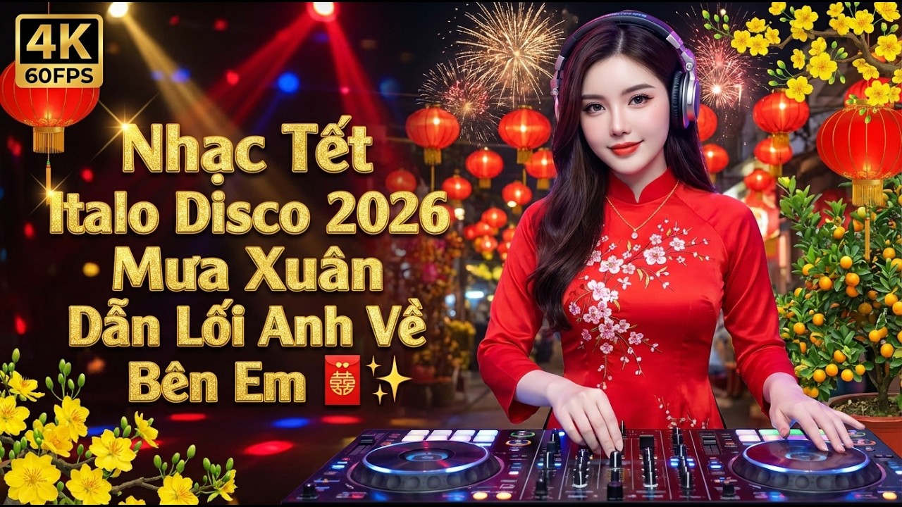 Nhạc Tết Italo Disco 2026 • Mưa Xuân Dẫn Lối Anh Về Bên Em | 80s Synthpop Disco Revival Love | 4K 🧧✨