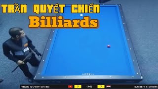 Billiards trick shot of three-cushion billiards or Tran Decide Battle