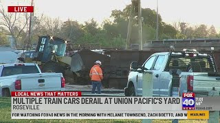 Clean-up continues on Roseville train derailment