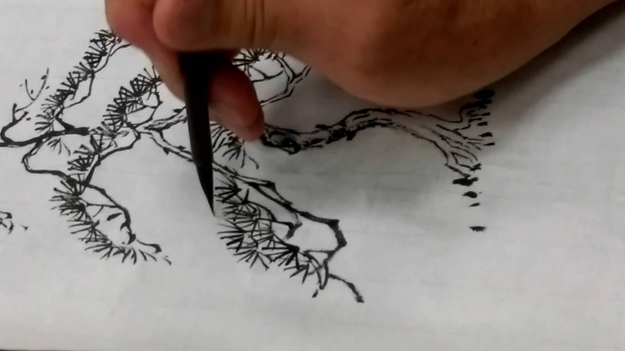 南圖水墨二期第二堂畫松鶴no 2 Youtube