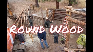 Round Wood Timber Framing, building with Pine Logs