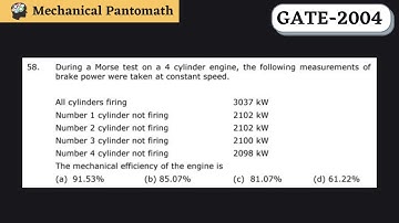 Q-58 | GATE Mechanical-2004 Solved Paper | GATE Mechanical Previous Year Question Solution