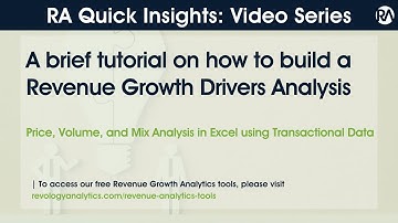 A brief tutorial on building a Revenue Growth Drivers Analysis