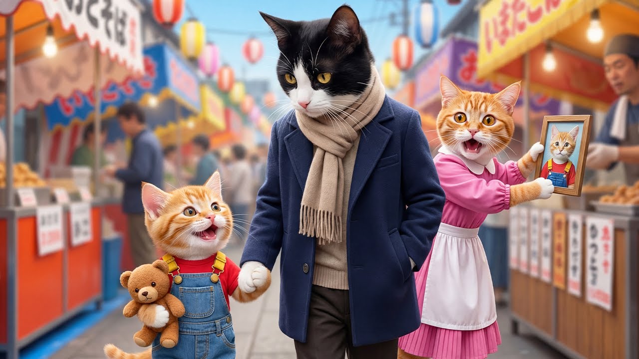 🐱💖 From Joy to Tears: Mama Cat Takes Her Kitten to the Fair — Lost but Saved by Kind Hearts ✨