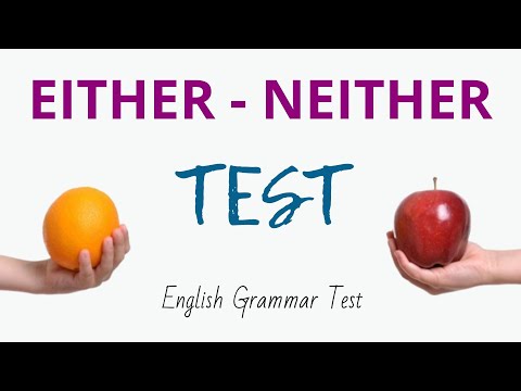 Either & Neither Quiz – English Grammar Test