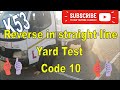 Reverse in straight line code 10 yard test