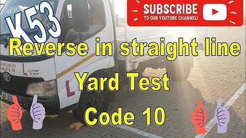 Reverse in straight line Code 10 Yard Test