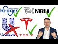 Stocks Intrinsic Values: Tesla, Kroger, Nestle, Unilever (3 Buys, 1 Sell)