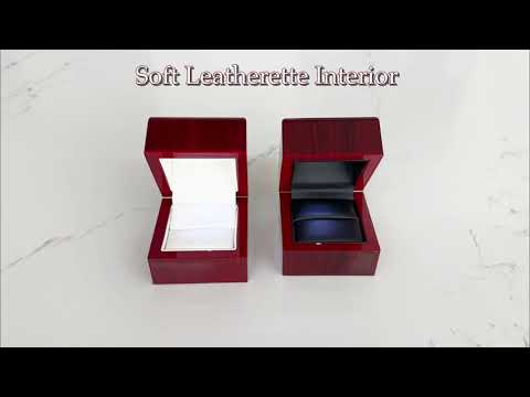 Cherry Wood Led Ring Box | Novel Jewelry LLC