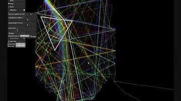 Algodoo - Phun - Laser test and rainbown effect