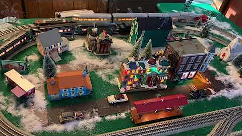 5 x 8 Lionel Christmas holiday Trains Set O gauge layout