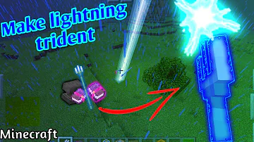How to make lightning/thunder trident in Minecraft -ArsalgamerIndia | Minecraft