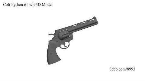 Colt Python 6 Inch 3D Model
