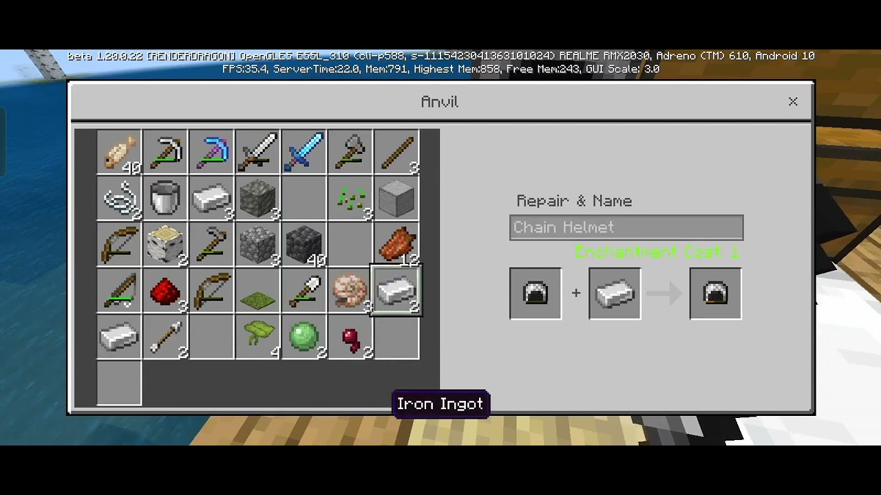 how to repair chainmail armor in Minecraft tutorial YouTube
