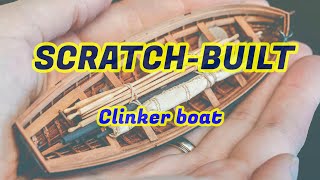 : Clinker boat for the model of the French cutter Le CERF (1779-1780)