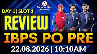 IBPS PO PRE 2026 REVIEW | Day 1 Slot 1 | Team SSA #ssa #shubhamsir #ibps #ibpspo #exam #prelims