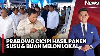 Momen Presiden Prabowo Cicipi Susu Dan Buah Hasil Panen Di Karawang Inews Prime 0701
