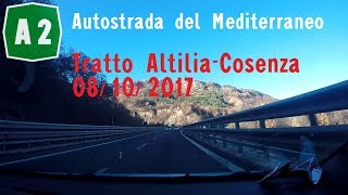 Autostrada A2 tratto Altilia-Cosenza 08/10/2017