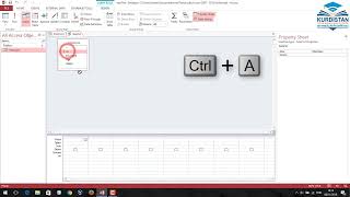 Microsoft access 2016 Make Table (Kurdish Learning)