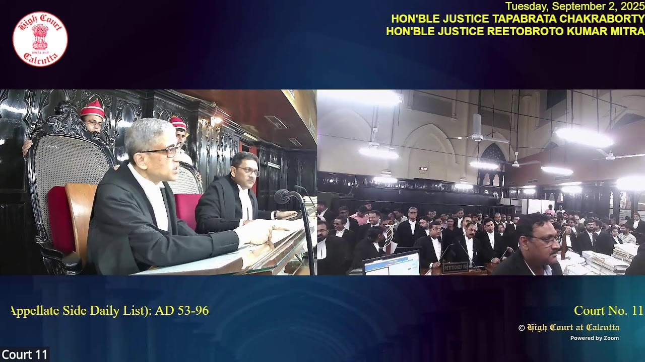 02 September 2025 | Court No. 11 | Live Streaming of the Court proceedings.