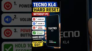 Tecno KL4 Hard Reset One Click 2026🔥 Without PC Easy Method