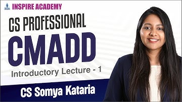 📚 CS Professional CMADD | CS Somya Kataria | ✍🏼Lecture 1 | June 25 #CSProfessional #SomyaKataria
