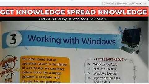 COMPUTER IT MATRIX PART-1 CLASS-4 CH-3 WORKING WITH WINDOWS