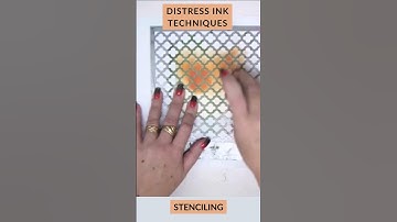 Distress Ink Techniques - Stenciling #art #diy #tutorialvideo #distressinks  #shortsvideo