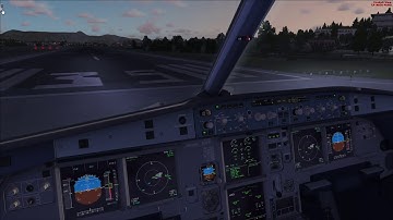 Airbus A320 Beautiful Dawn takeoff CORFOU Cockpit View |CREW CHECKLIST AND CALLOUTS|