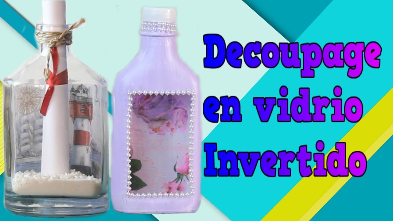 Decoupage en vidrio invertido