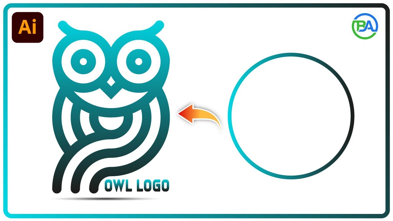 Owl Logo | Logo design tutorial | how to make a logo in illustrator ...