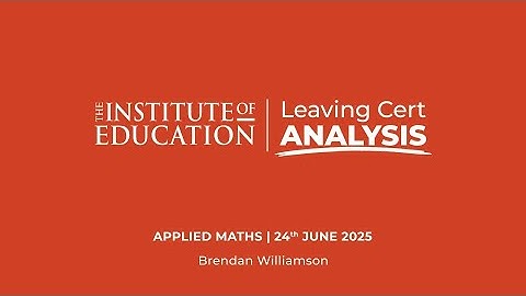 Leaving Certificate 2025 Applied Mathematics (H) Reaction
