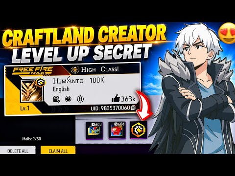 Craftland Fast Level Up in Free Fire 🤯 | 6 Levels in Just 3 Days! 🔥