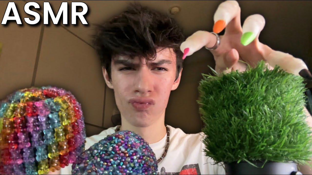 ASMR Scratching on Different Embellished Mic Covers ️ - YouTube