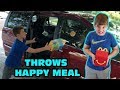 Kid Temper Tantrum Throws Happy Meal At Van Because McDonalds Forgot His Toy [ Original ]