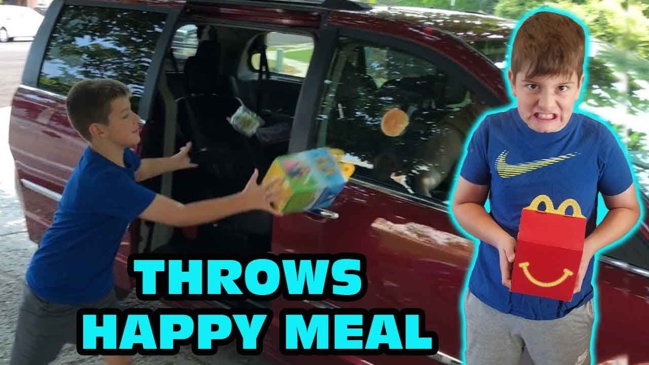 Kid Temper Tantrum Throws Happy Meal At Van Because McDonalds Forgot