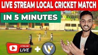 How To Live Streaming Local Cricket Match on YouTube/Facebook | Wirecast tutorial Hindi screenshot 4