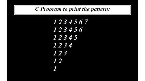C Program to Print the Reverse Half Pyramid of Numbers|| Number Pattern ||Coding Guide for Beginners