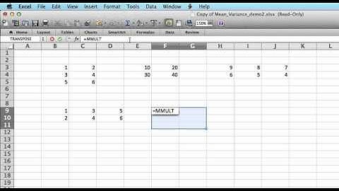 M&B1 (Excel matrix functions)