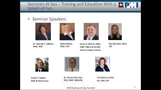 PMI Clearlake  Galveston Seminars at Sea Primer Presentations