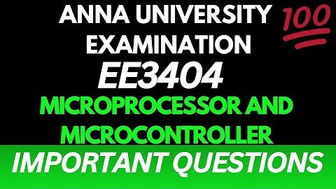 EE3404|Microprocessor and Microcontroller|Important Questions 💯💯💯|@Toppersacademytamil
