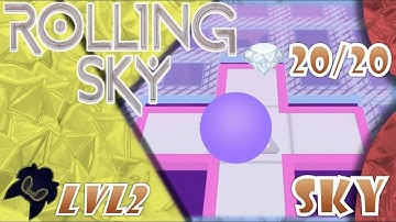 Rolling Sky (iOS) - Level 2: Sky - 100% (All Gems)