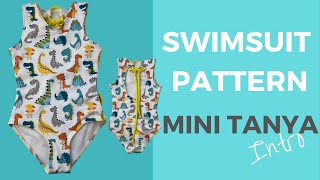 Kids Swimsuit Pattern Mini Tanya Intro By Bikini Design Club Diy Bikini Kids Sewing Patterns