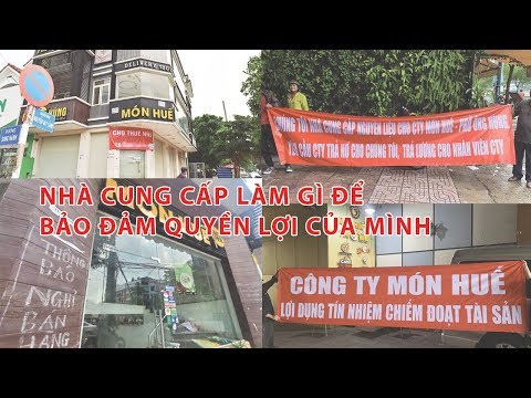 Nhà cung cấp làm gì để bảo đảm quyền lợi khi Nhà hàng Món Huế đóng cửa