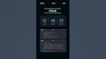 🕒 Digital Clock with Glowing Neon Effects  | CSS  JavaScript Tutorial | mzcode01" #css #js #shorts