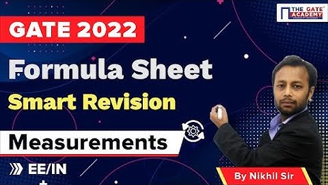 Quick Revision Through Formulas | Measurement | GATE 2022 l Nikhil sir