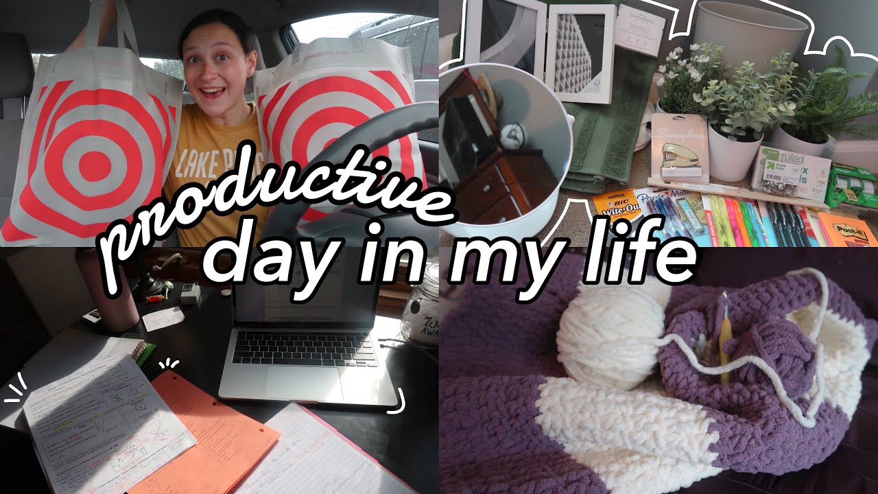 productive day in my life college dorm shopping, studying for finals, and ice cream!! YouTube